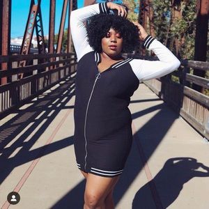 Fashion Nova Curve Bodycon Black and White Dress
